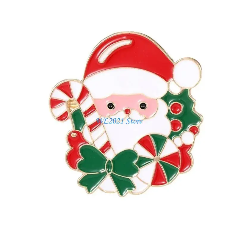 

G5GC Santa Christmas Pin High Quality Metal Brooch For Party Outfits Accessories Holiday Gifts Or Everyday Wear