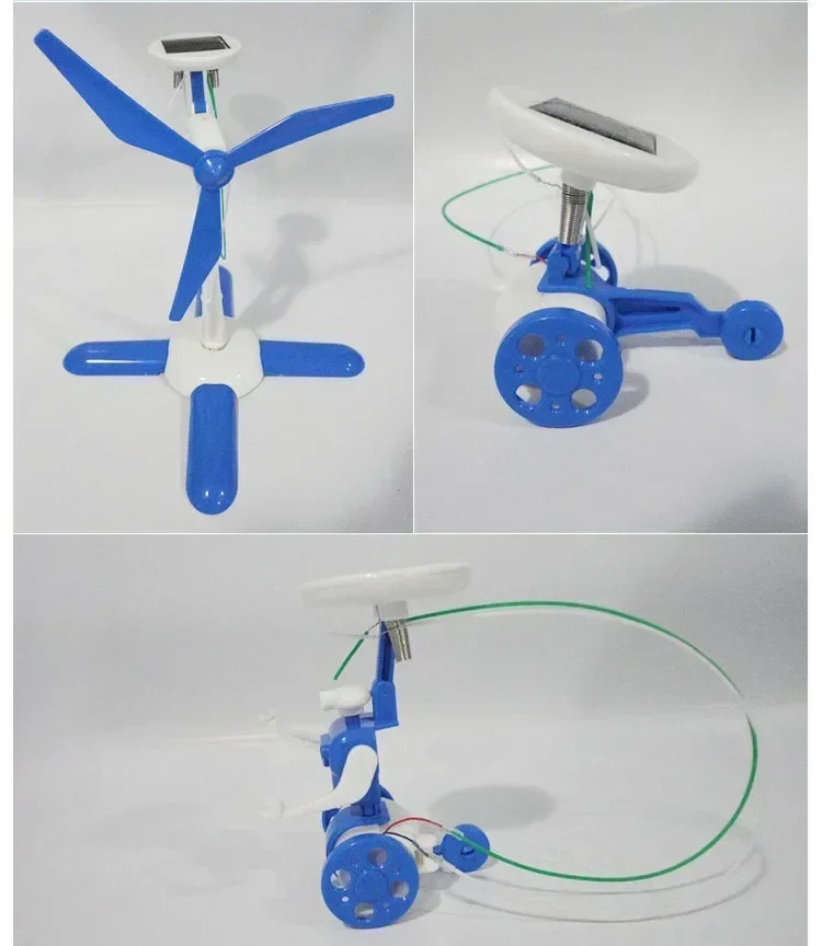 Energia solar 6 em 1 kit de frota espacial diy robô educacional avião barco carro trem modelo estudante experimento prop presente brinquedo