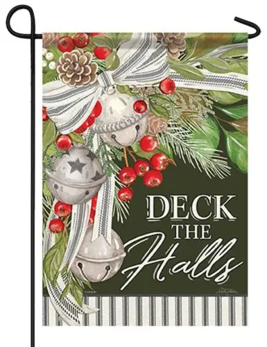 

Silver Bells Foil Garden Flag