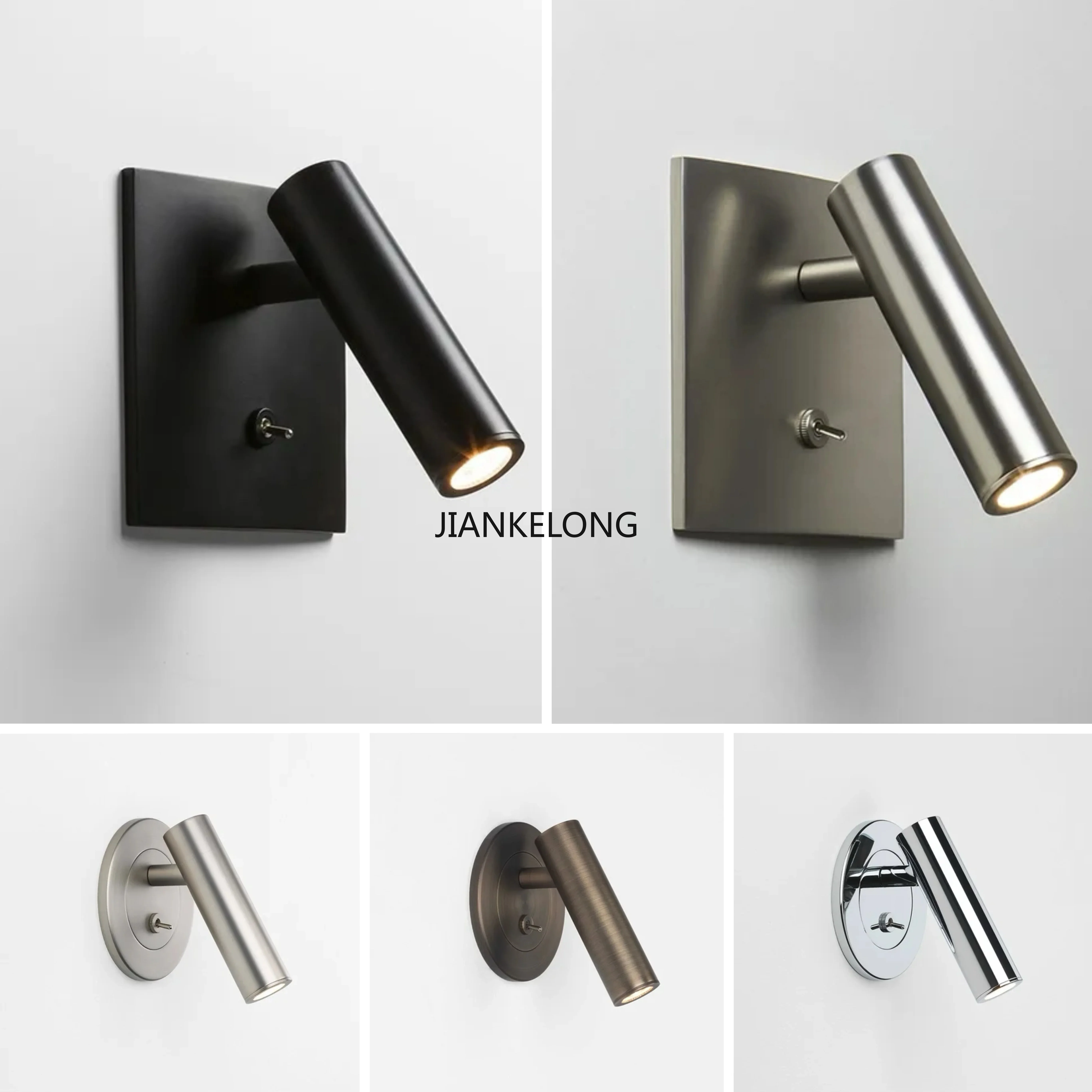 جزءا لا يتجزأ من LED القراءة الجدار مصباح مع التبديل قابل للتعديل فندق غرفة نوم السرير اللوح الأمامي الشمعدان بقعة Led تركيب المصابيح AC110-220V