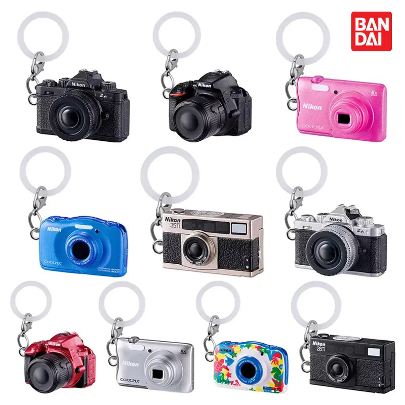 

Nikon Miniature Camera Keychain Gashapon – Authentic Model Replica Pendant – Bandai "Mejirushi" Charm Series for Photographers