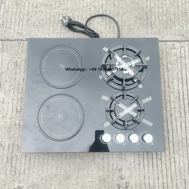 

Gas Stove 2 Electric 2 Gas Stove Can Be Embedded or Placed on the Table Commercial Gas Stove 4 Burners