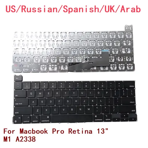 Nuova tastiera per Laptop araba del regno unito spagnolo russo degli stati uniti per Apple Macbook Pro Retina 13 "M1 A2338 sostituzione del PC Notebook