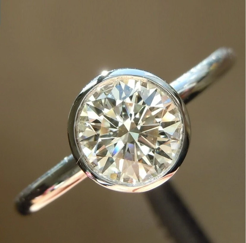 

Certified Lab Grown Diamond Ring Round 1.50 Ct IGI Lab Grown 14K White Gold CVD HPHT Diamond DEF VS-VVS