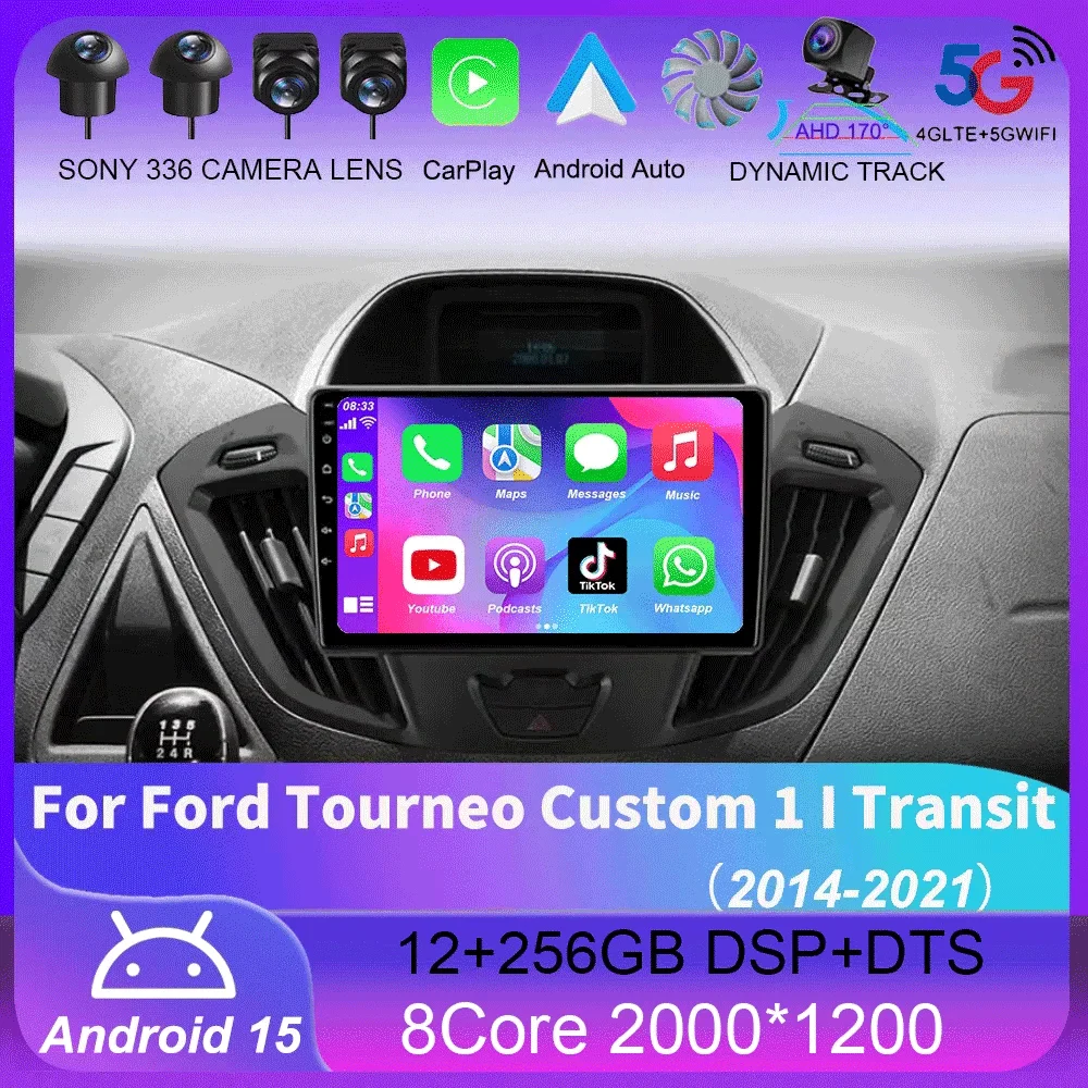 

Android 15 For Ford Tourneo Custom 1 I Transit 2014 - 2021 Car Radio Multimedia Video Player Navigation stereo GPS