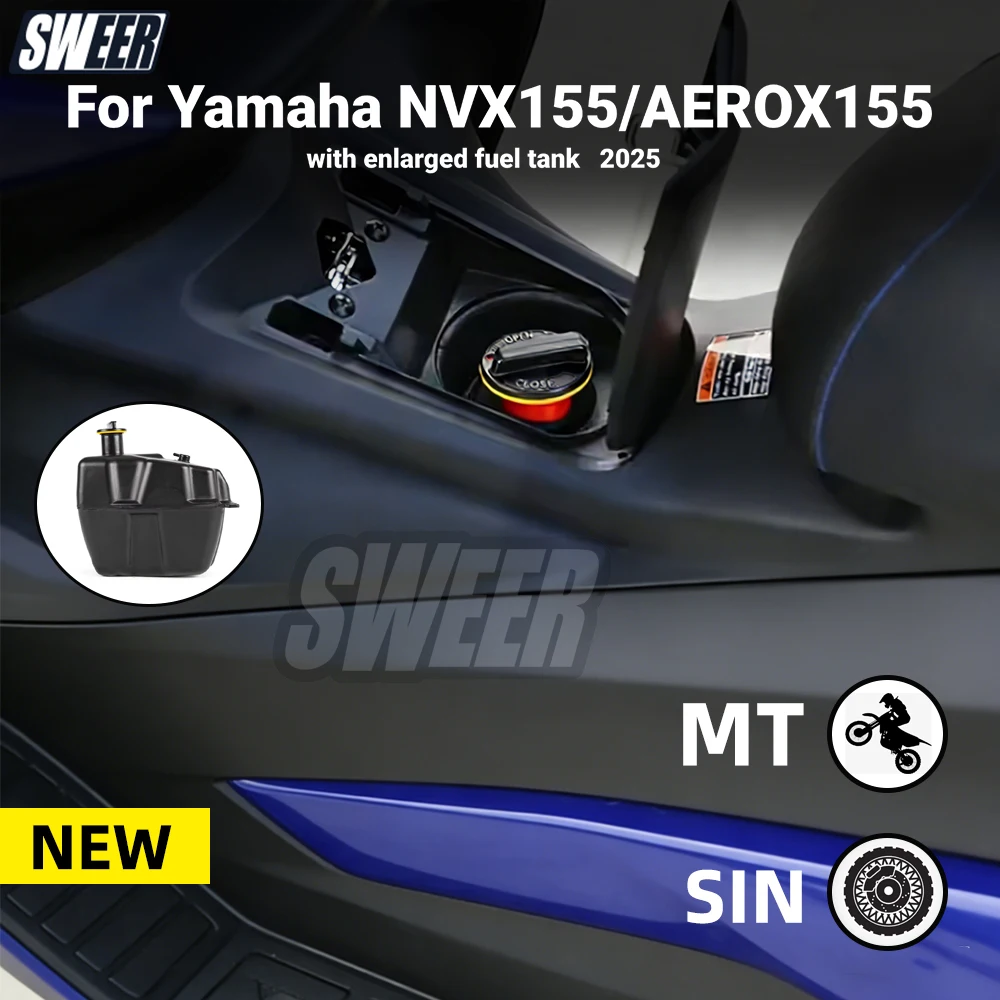 

SWEER Motorcycle modification with enlarged fuel tank, original straight up, suitable for 25 Yamaha NVX155/AEROX155 models