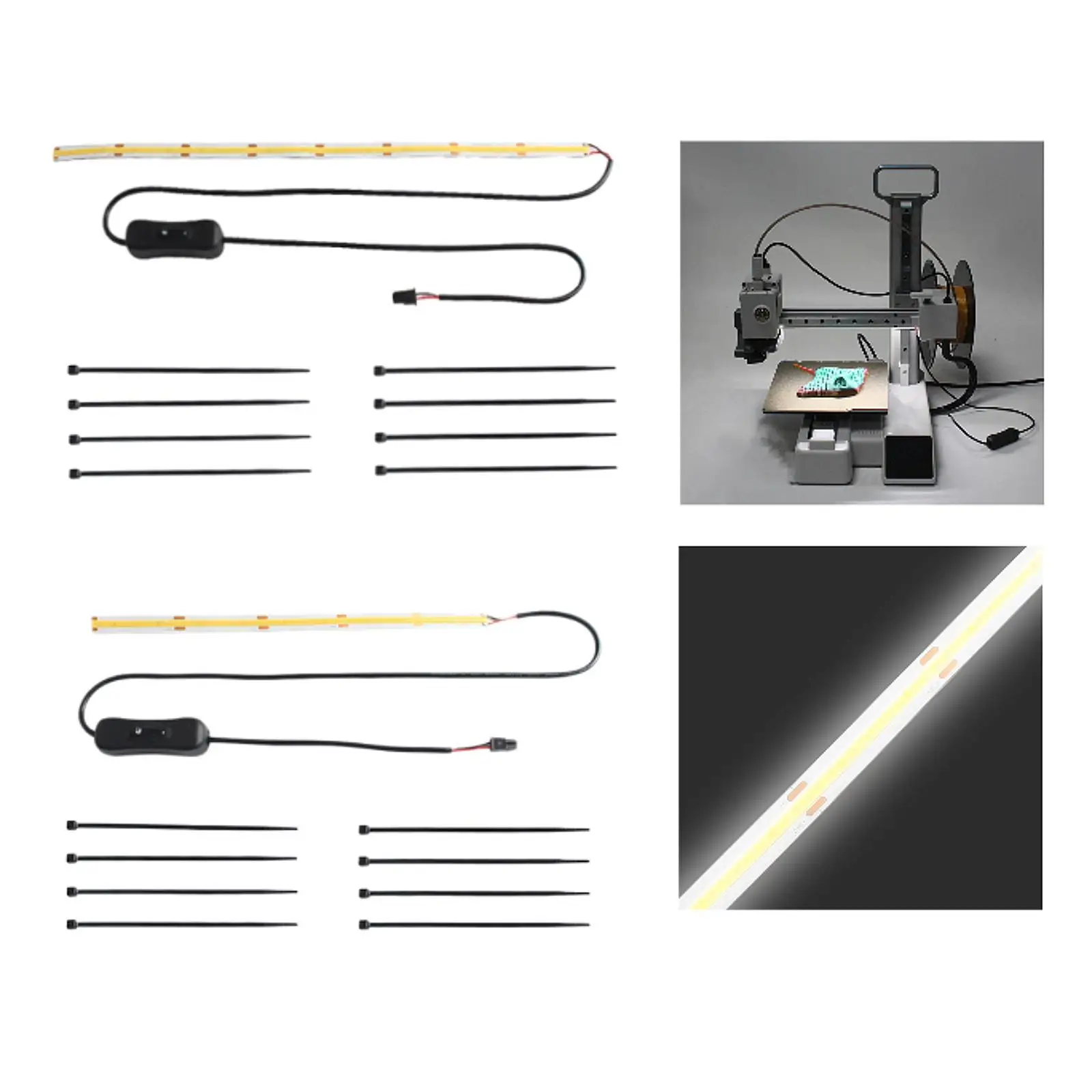 

Светодиодная лента 3D-принтера 24 В заменяет профессиональные кабельные стяжки для лаборатории