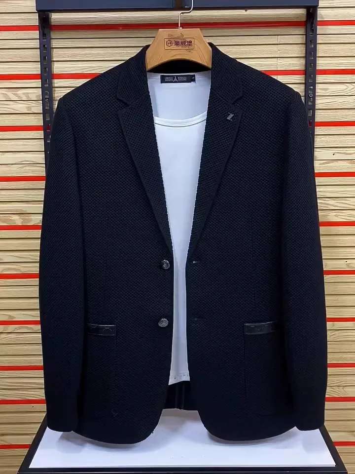 

Модный вязаный свитер для мужчин: повседневный, приталенный, элегантный стиль, осенняя новинка, комфортный, дышащий, антибактериальный