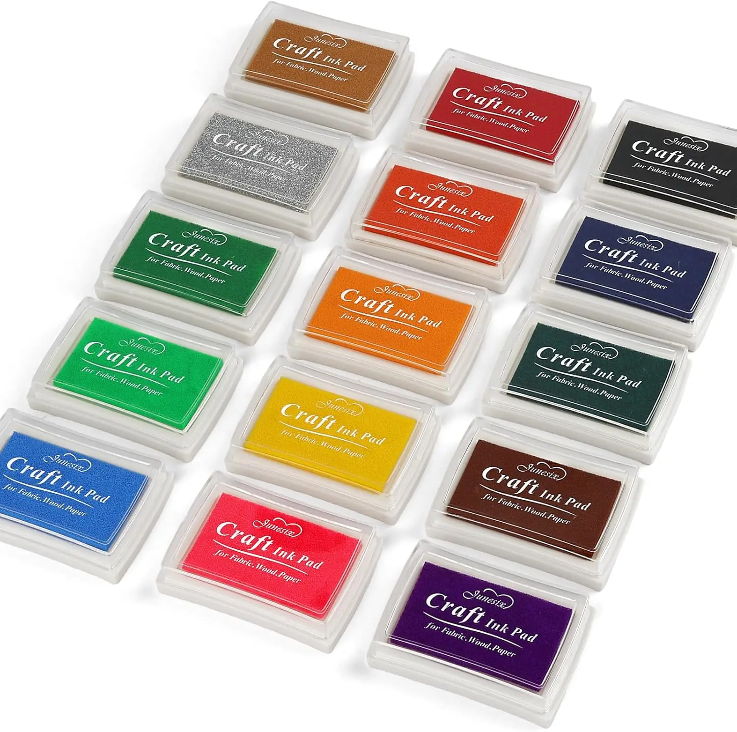 

Набор из 15 моющихся чернильных подушечек для детского творчества: рисование пальцами, поделки своими руками, штамповка на бумаге, ткани, дереве