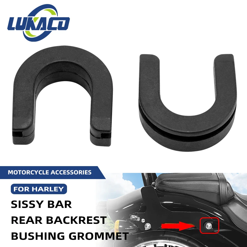 Motorcycle Luggage Rack Sissy Bar Backrest Side Mounting Bracket Grommet Bushing For Harley Softail Slim Street Bob Deluxe