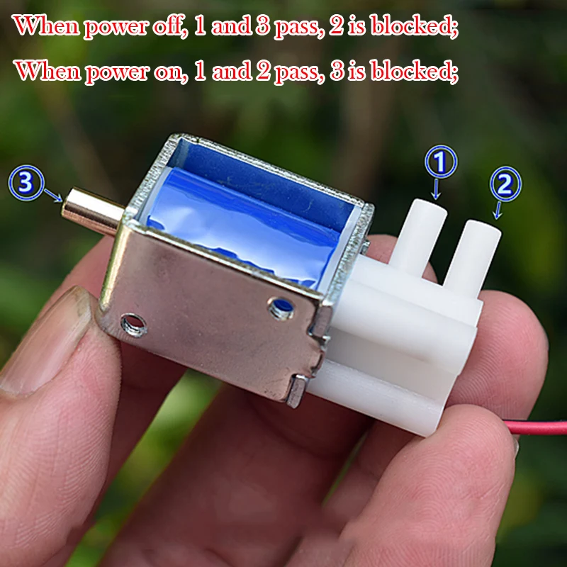 DC 6V-12V 2-position 3-way Mini Air Solenoid Valve N/O N/C Normal Open Normal Closed Micro Control Electronic Valve