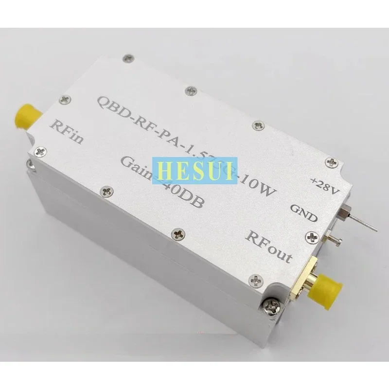 QBF-RF-PA-1.5-1.6G-10W RF power amplifier GPS Beidou power amplifier with heat sink