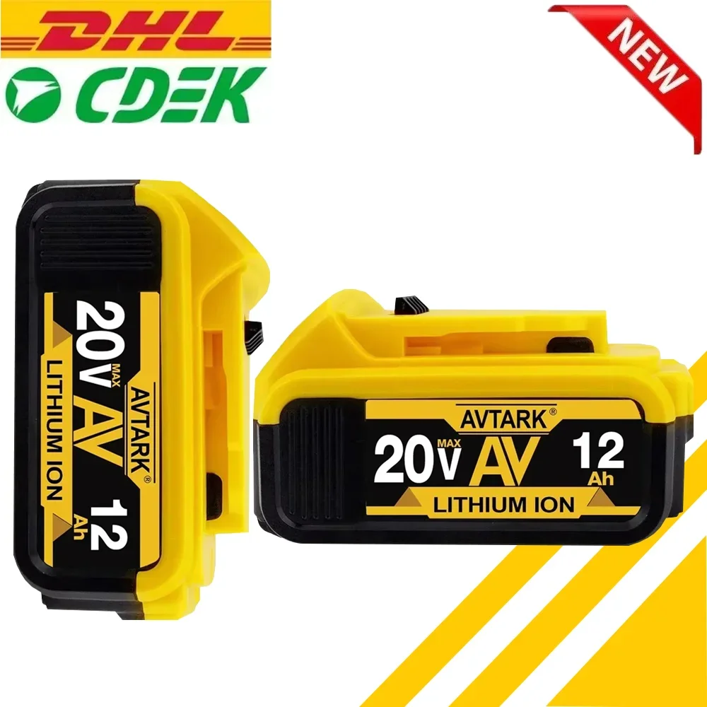 

DCB200 20 В аккумулятор, совместимый с электроинструментами dewalt, 12 Ач, перезаряжаемый электроинструмент, литиевые батареи 20 В, 9000 Ач