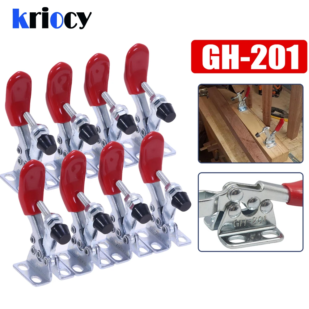 GH-201 Horizontal Toggle Clamp Quick-Release Toggle Clamps Set 27KG Vertical Toggle Clamp Hand Clip Tool Dropshipping