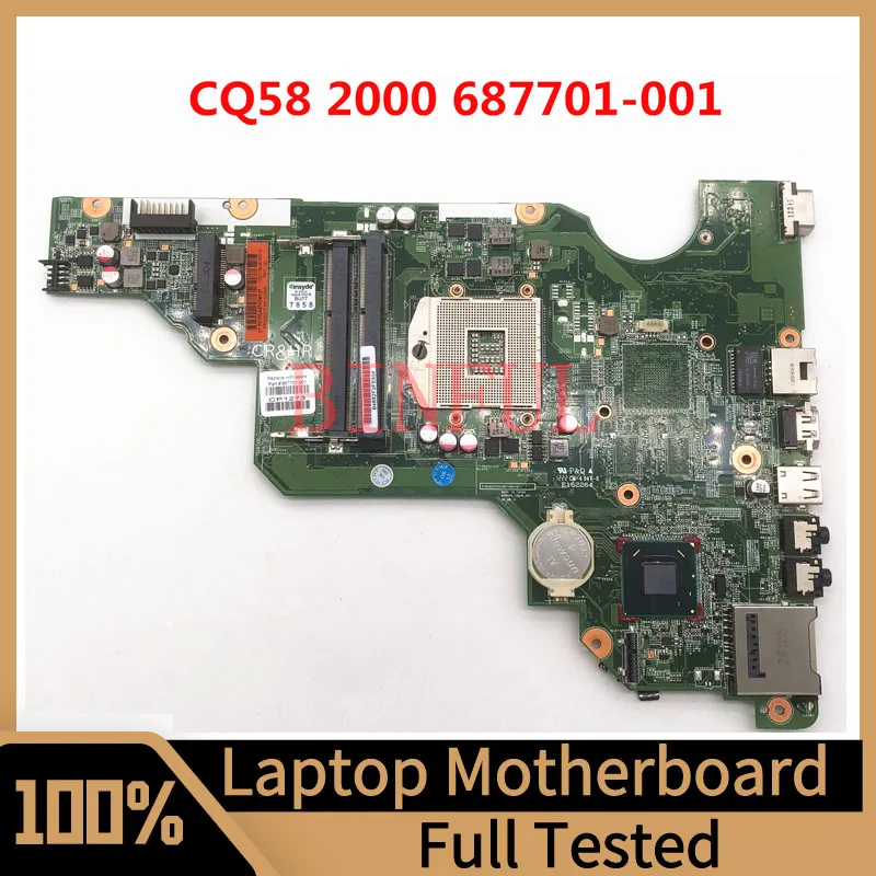 

687701-001 687701-501 687701-601 Mainboard For HP 650 CQ58 Laptop Motherboard SLJ8F HM75 100% Fully Tested Working Well