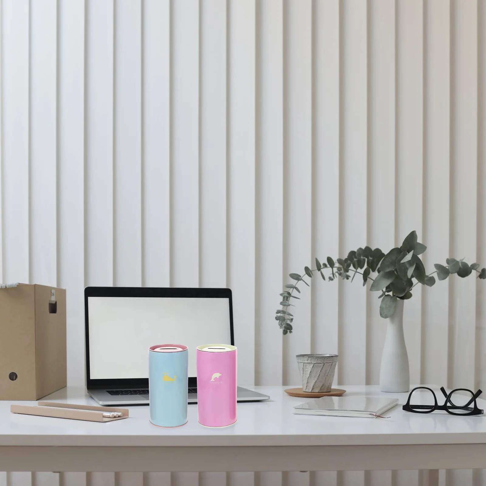 4 قطعة صفيح حصالة على شكل حيوان الكرتون منزل تصميم المال توفير وعاء قوي المعادن عملة تخزين جرة للأطفال الكبار سطح المكتب ديكور #1