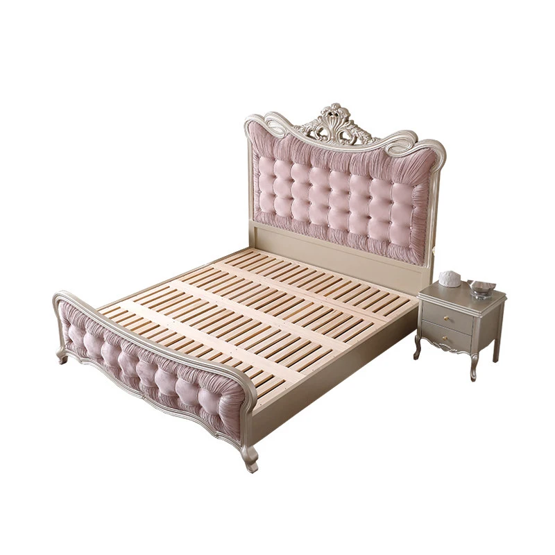

# Italian Leather Bed Bedroom Furniture 1.8m King Size Bed Frame Double Up-Holstered Fabric Beds Furniture Set