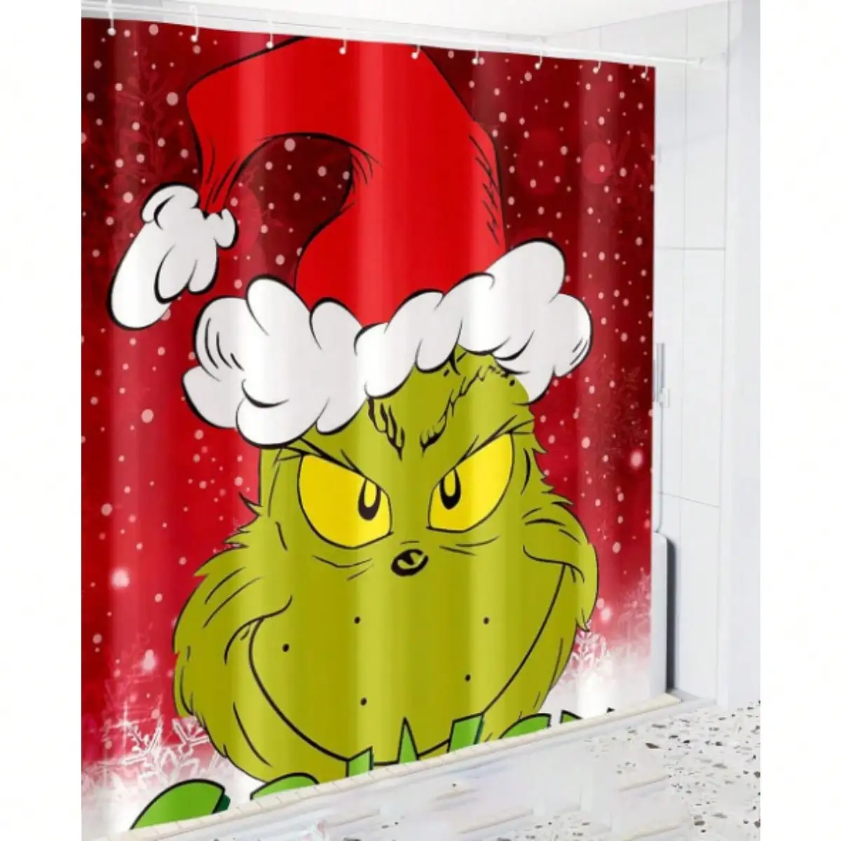 Christmas Shower Curtains, Humorous Bathroom Curtains, Funny Shower Curtain Set With Hooks, Waterproof Bath Curtain, Home Decor