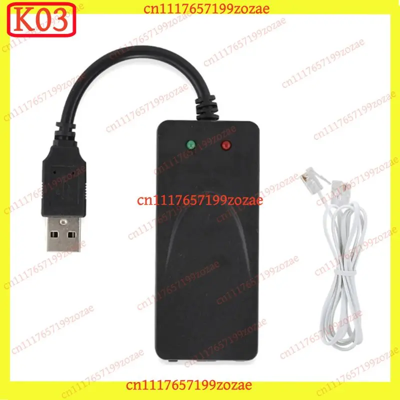 LK k3 USB 2.0 56K External Fax Modem, Plug and Play Dial-Up Voice Modem for Standard & Extended AT Commands