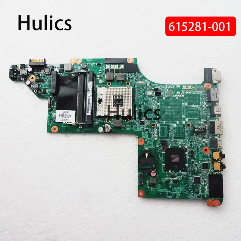 Hulics Used 615281-001 DA0LX6MB6F1 DA0LX6MB6H1 DA0LX6MB6G2 For HP PAVILION DV6 DV6-3000 Laptop Motherboard