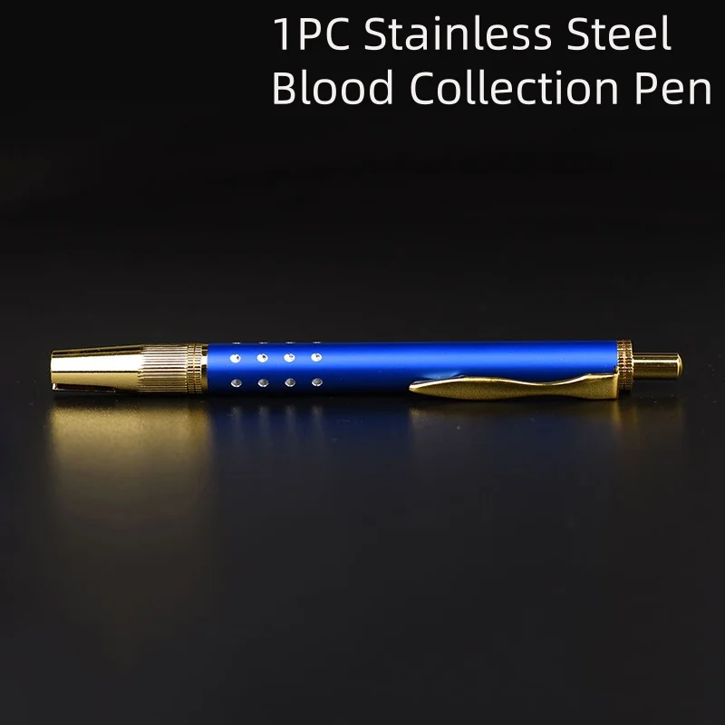 Stainless Steel Blood Collection Pen Blood Letting Pen Massage Needle Holder Collection Pen Convenient For Blood Collection