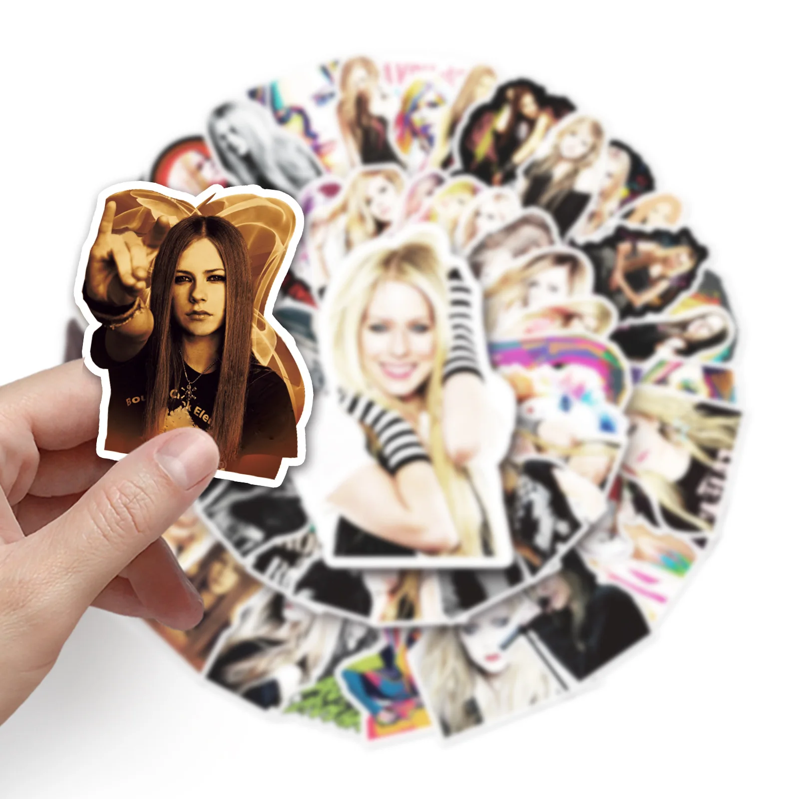 51PCS Singer Avril Lavigne Graffiti Stickers Decal Laptop Skateboard Bike Guitar Phone Car Cool Waterproof Sticker Kid Toy