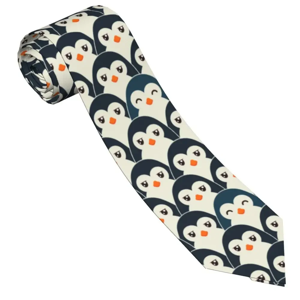 

Cute Happy Penguin Neckties Men Women Polyester 8 cm Colorful Cartoon Neck Tie for Mens Skinny Classic Daily Wear Party