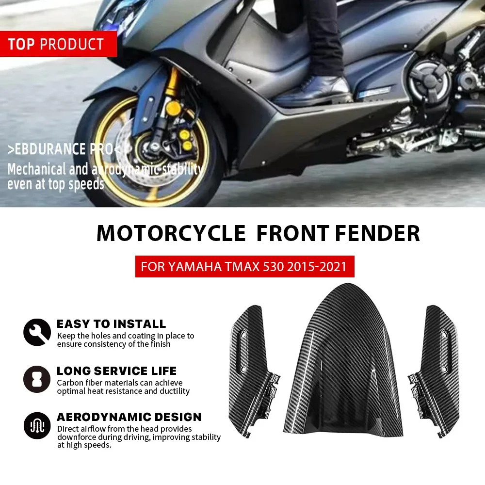 

Для YAMAHA Tmax 530 Tmax 500 2015-2021 T-MAX 500 переднее крыло мотоцикла улучшенное аэродинамическое брызговик Splash ABS Carbon