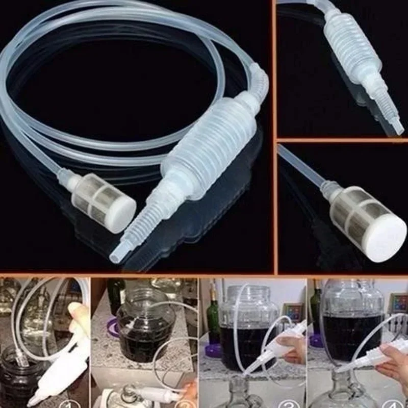 Home Brewing Auto Siphon Pump Wine Beer Transfer Hose with Food Grade Filter Fermentation Equipment