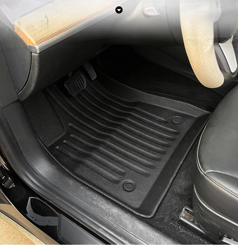 

Floor Liners For Tesla Model 3 (2021-2023) All-Weather Floor Mats Hardwearings Foot Carpet Protector