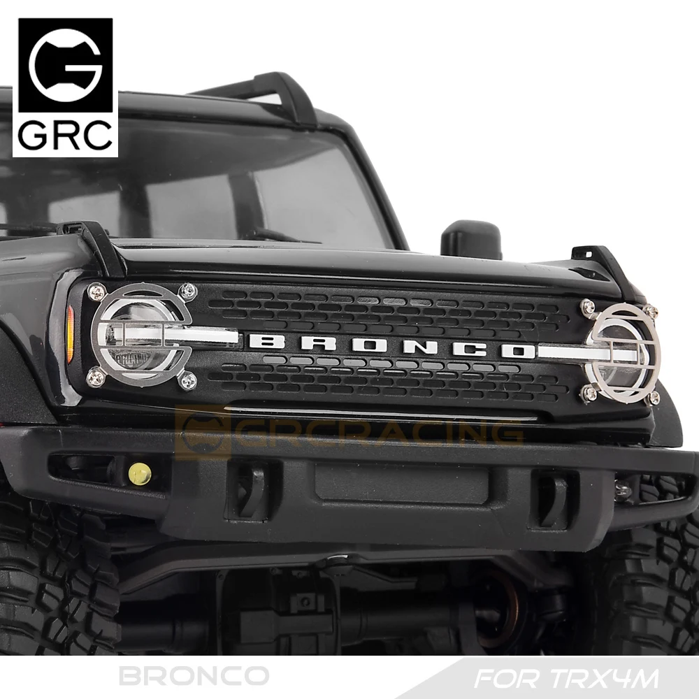 สแตนเลสสตีลฝาครอบไฟหน้าจําลองโลหะโคมไฟสําหรับ 1/18 Rc Crawler รถ Traxxas Trx-4m Bronco Trx4m #   G179ns/g179nb