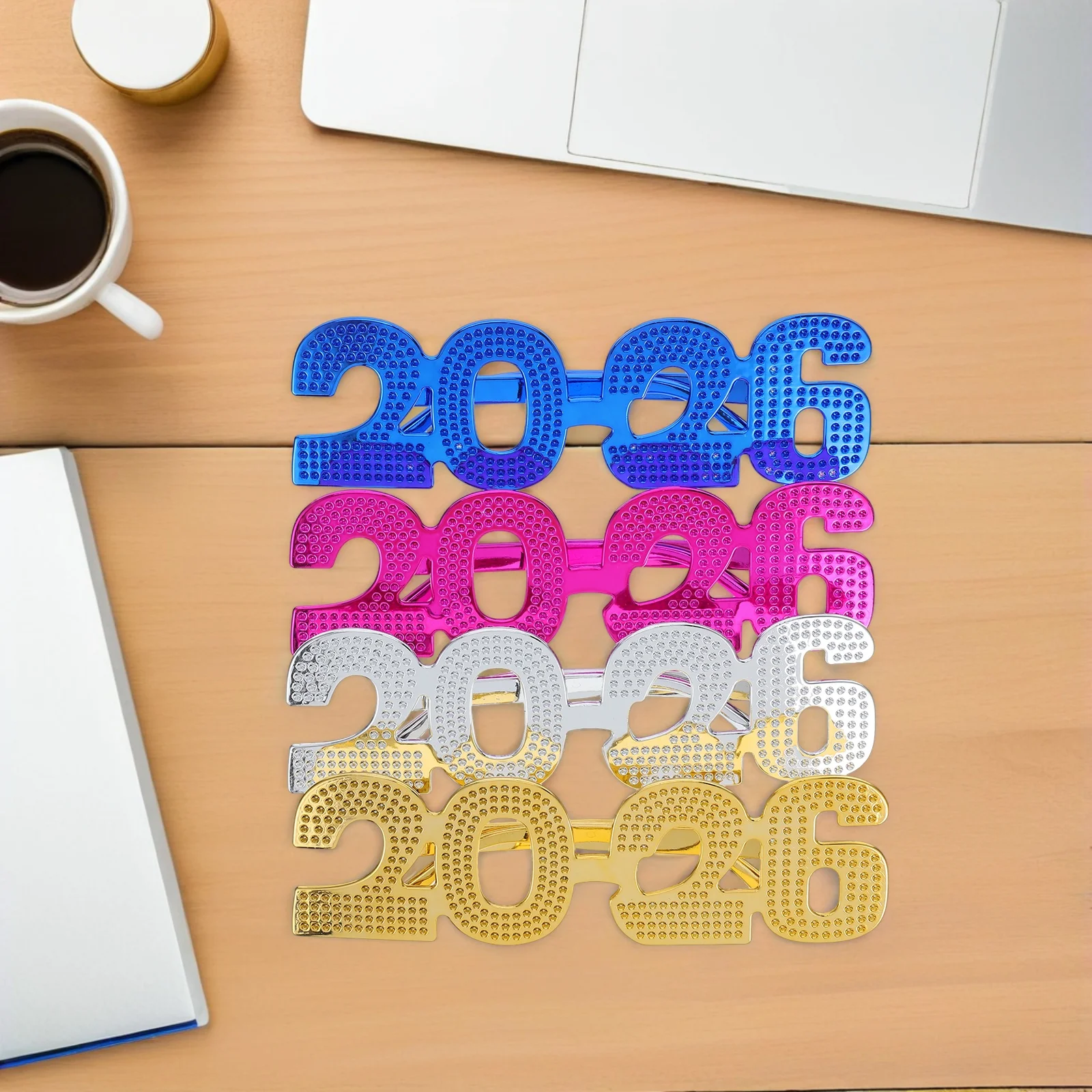

2026 Glasses 2025 Number Eyewear Decorate New Year Eyeglass Props Party Supplies
