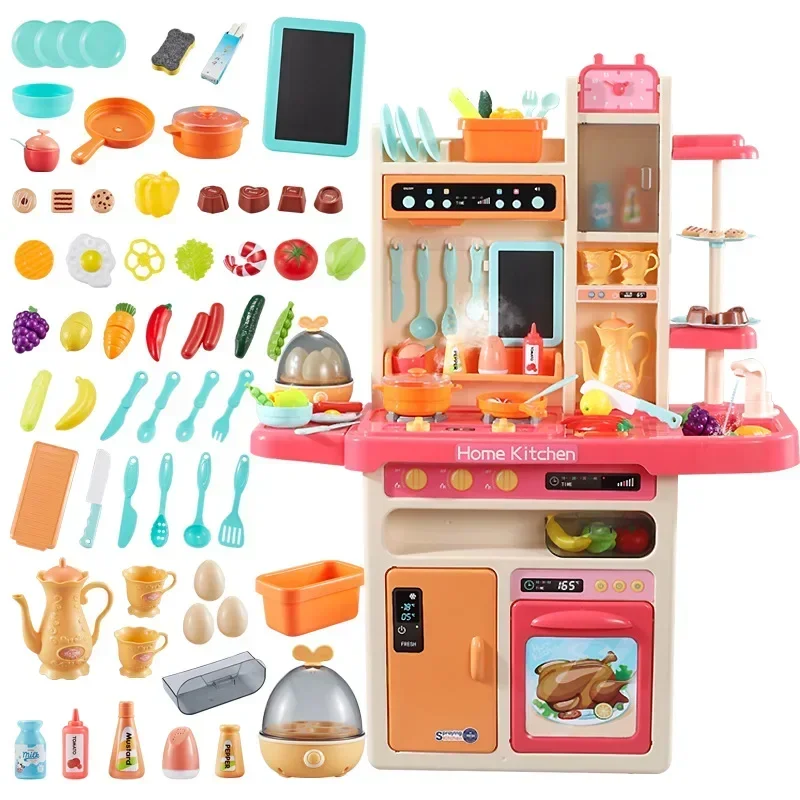 High Quality music Simulate spray kids kitchen toy set water tap kitchen items Play house Interactive Toy baby birthday gift