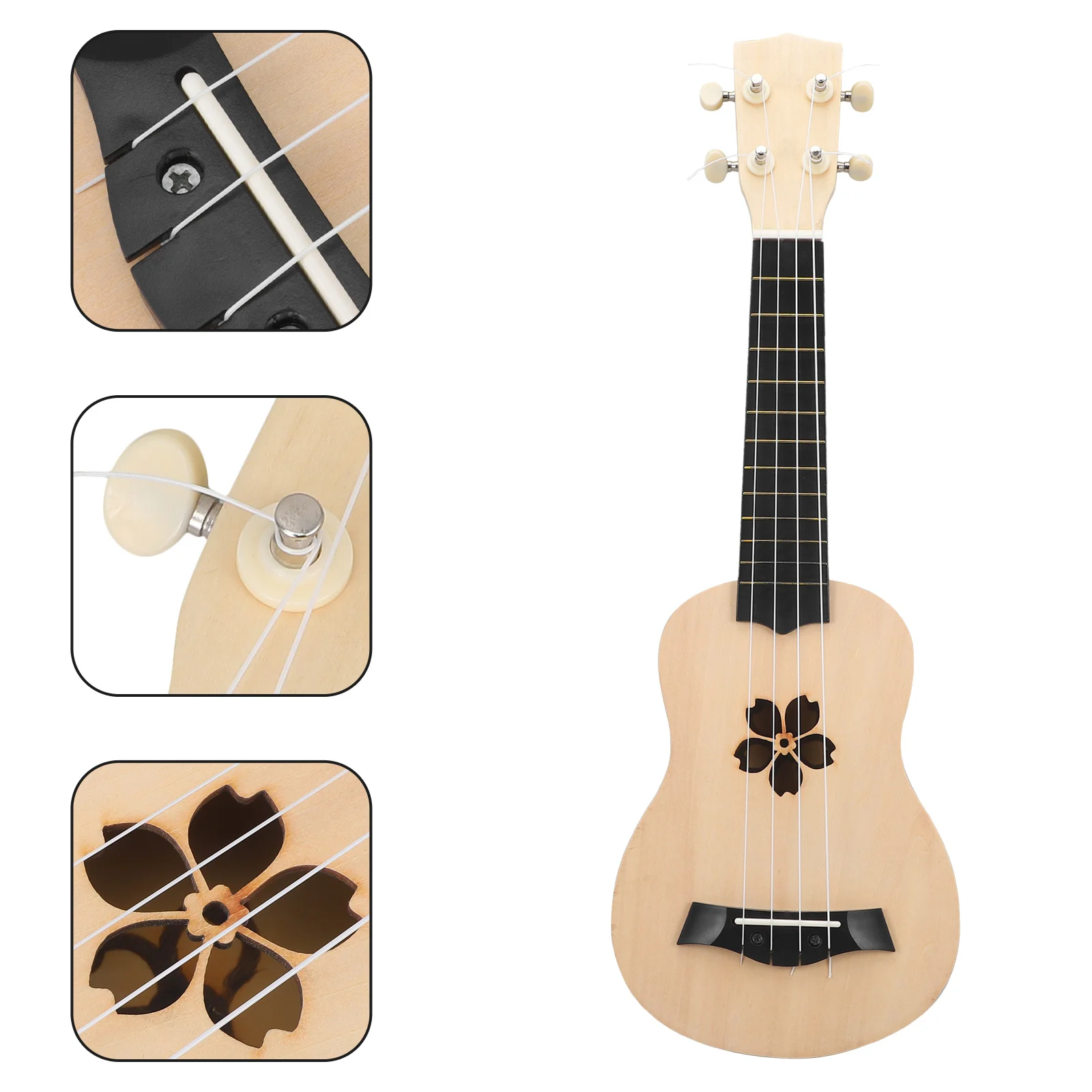 

DIY Ukulele Kids Childrens Assembled Left Handed Wooden Make Your Kit Accessories