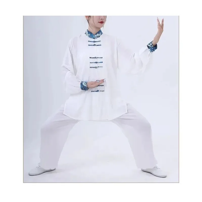 الملابس الصينية التقليدية الرجال النساء الكبار تاي تشي الكونغ فو موحدة فنون غير رسمية أداء ممارسة الملابس الووشو