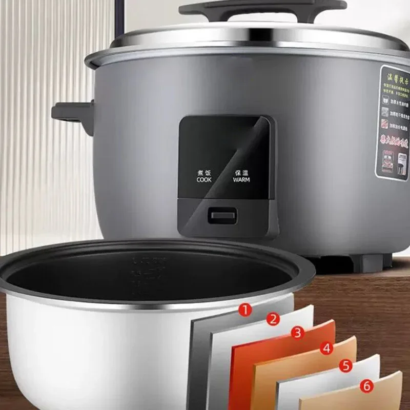One Button Auto Keep Warm Commercial Large Rice Cooker Non-Stick Thick Liner Electric Rice Cooking Pot for Small Catering Stall