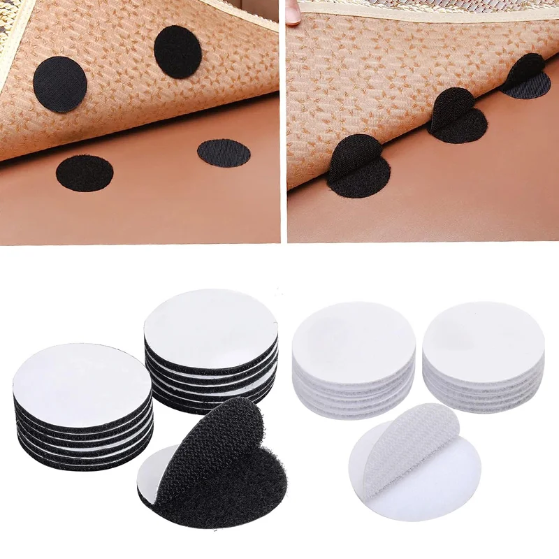 10Pairs Car Carpet Tape Universal Gripper Pad Self Adhesive Car Floor Anti Slip Mat Fastener Tape Fixing Stickers Car Accessory
