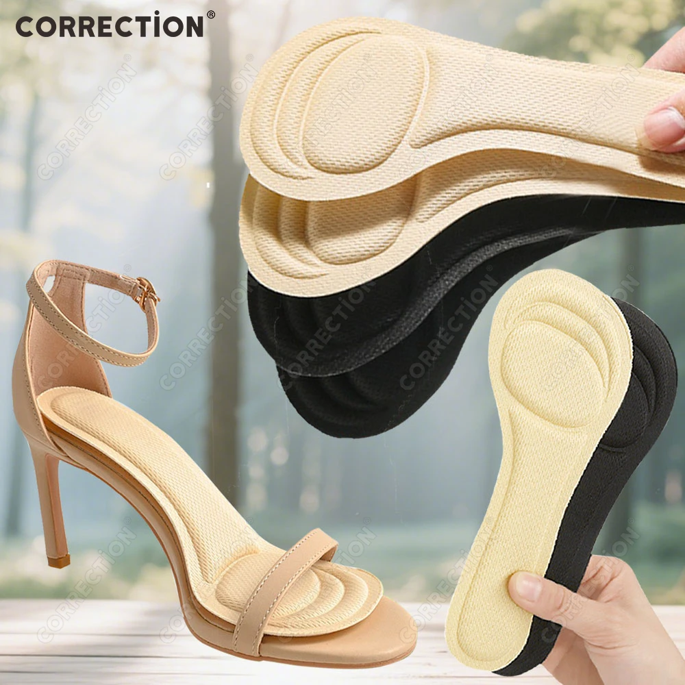 

CORRECTiON Women’s Self Adhesive Memory Foam Insoles For High Heeled Sandals Sweat Absorbent Anti Slip Seven Point Cushion Pads