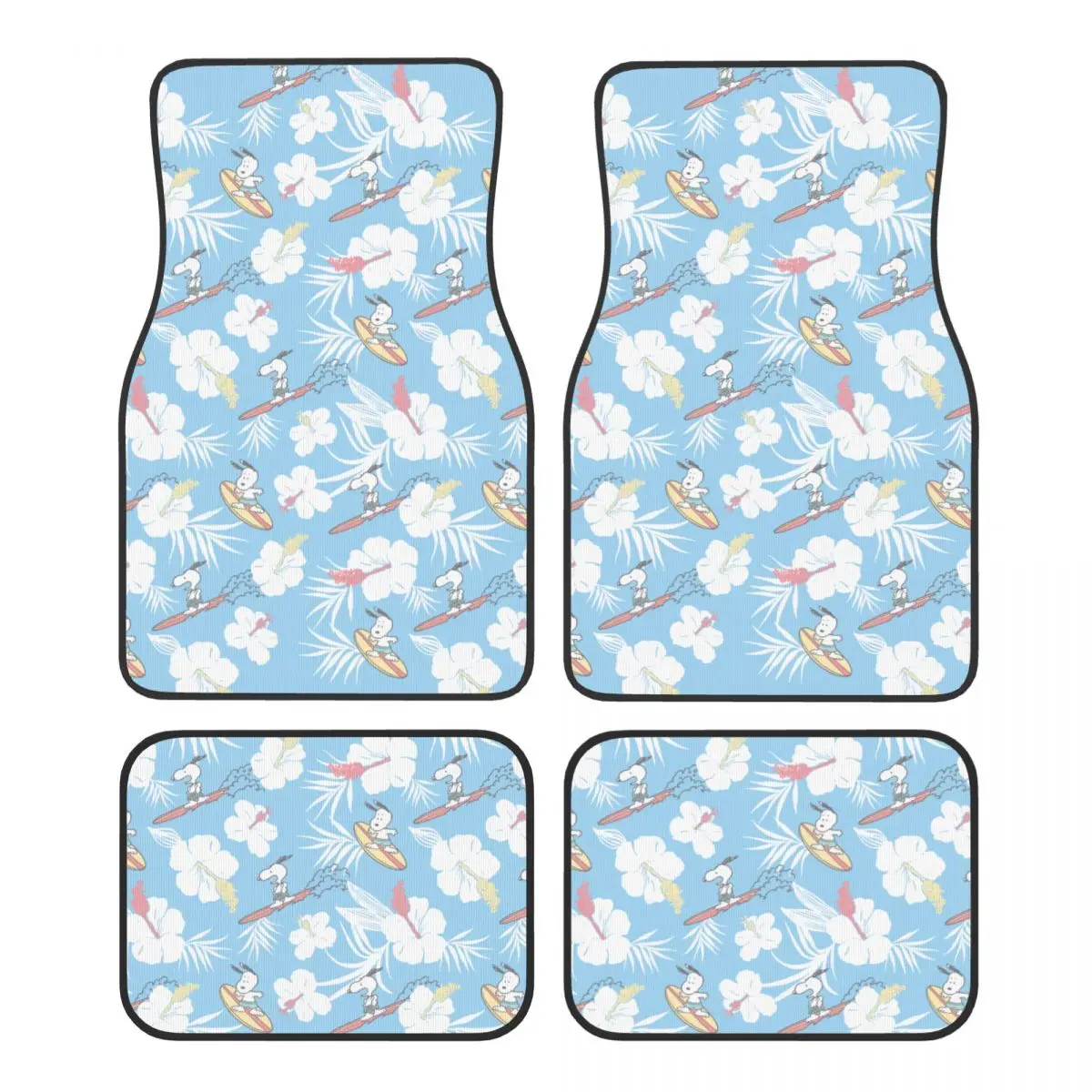 

Cute Cartoon Snoopy Universal Fit Car Floor Mats Cute Car Carpet Mat Set of 4pcs with Anti-Slip Backing Fit for Sedans Trucks