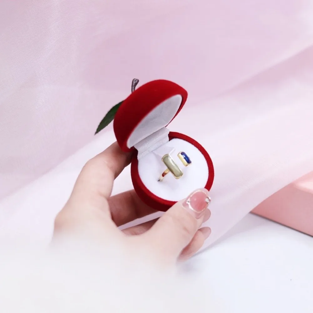 

Органайзер для ожерелья с вишней, предотвращающий столкновение, виноград, ананас, фрукты, коробка для колец, оранжевая клубника, флокированная шкатулка для драгоценностей, предложение