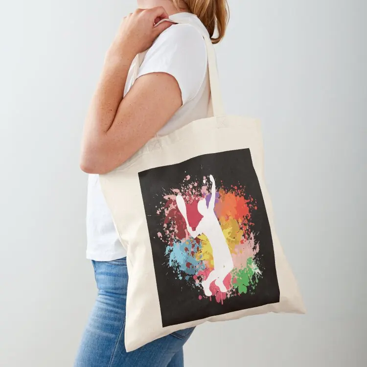 

Tennis Colorful TennisArt Tote Bag cute tote women men Woman shopper