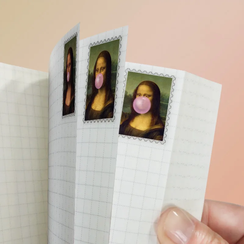 3 Pcs/Set Mona Lisa Ballet Girl Animation Sticker Book Corner Decorative Stickers DIY Scrapbooking Label Stickers