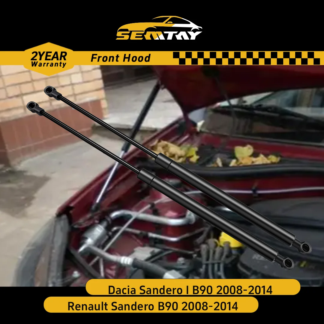 

SEMTAY Hood Struts for Dacia Sandero I B90/Renault Sandero B90 2008-2014 Bonnet Lift Assist Spring Shocks Supports