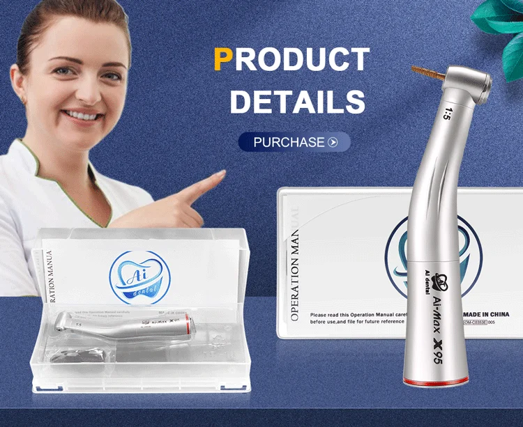 Dental Contra Angle-handpiece 1:5/1:1/4:1/16:1 Low Speed Hand Piece Single Water Spray E-Type Connector Without Fiber Optic
