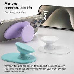 For Magsafe Magnetic Phone Grip Tok Stand For iPhone Silicone Phone Grip Ring Stand Foldable Pocket Stand Holder