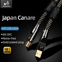 ATAUDIO HIFI USB OTG Cable USB Type A to B USB Cable 4N OFC Type C to Type B Audio Cable
