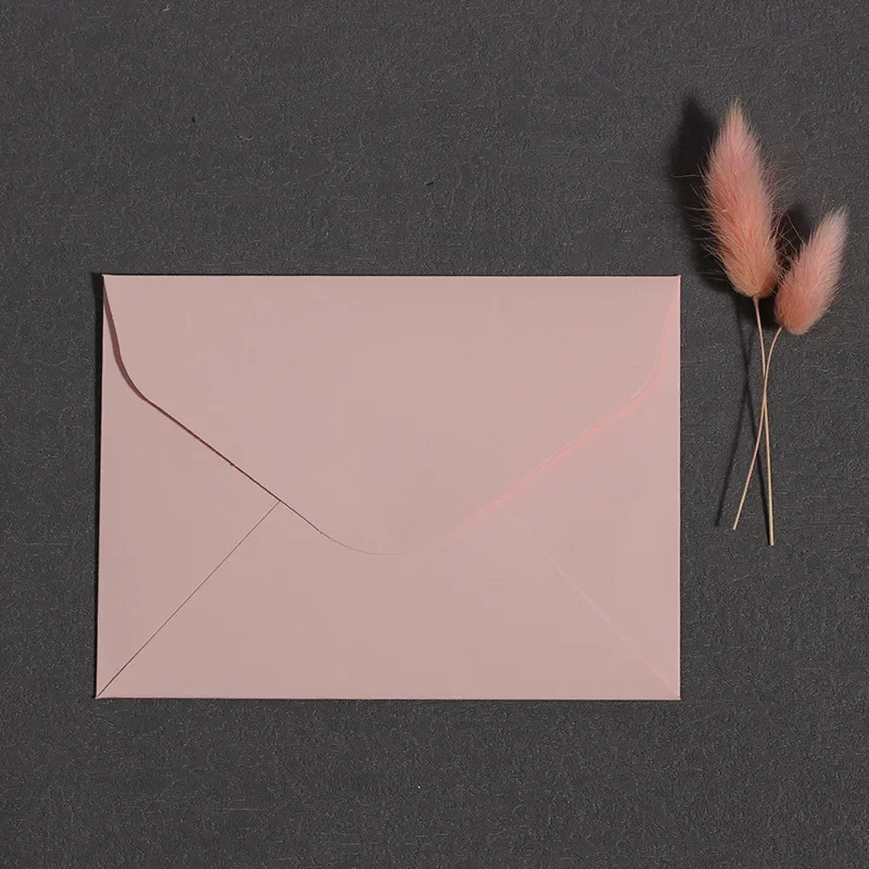 30pcs/lot Envelope Light Pink 250g Paper Small Business Supplies Postcard Giftbox Message Packaging Romantic Invitations Wedding