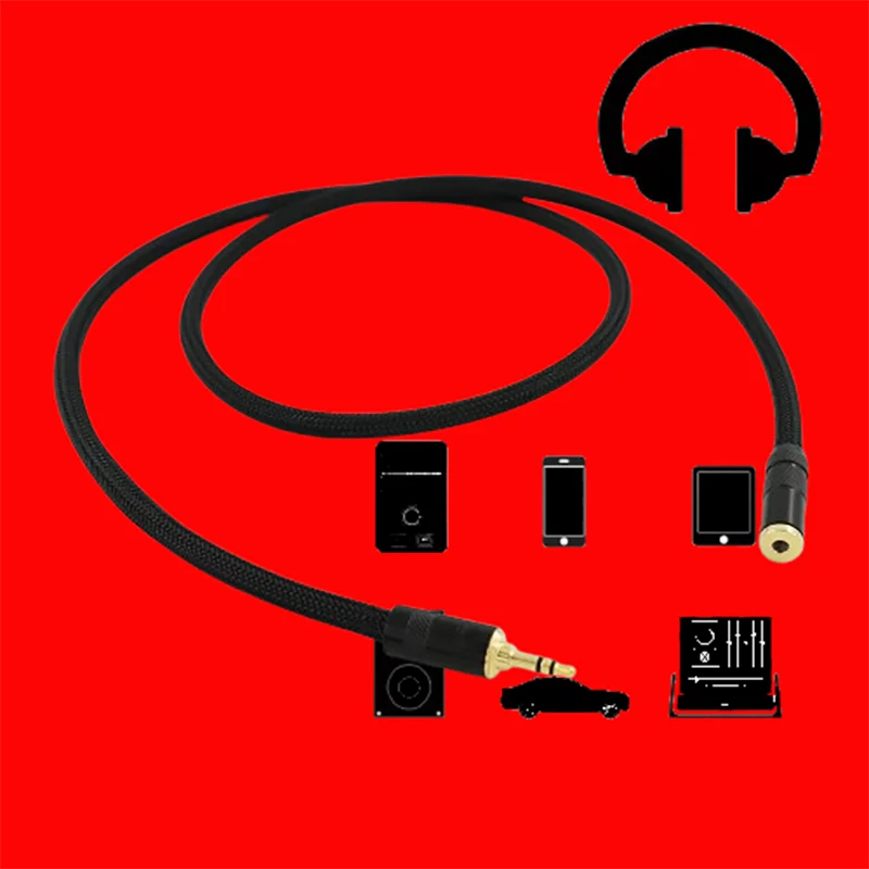 

Hi-Fi 3.5mm M/F Extension: Japanese Carare OFC with Gold-Plated Connectors & Dual-Shielded Signal Transmission​
