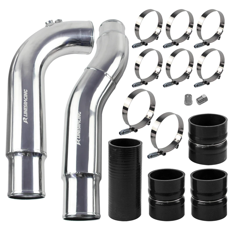 Polished Intercooler Pipe & Boot Clamp Kit For 2007.5-2009 Dodge Ram 2500 3500 6.7L Engine Cummins Diesel Aluminum