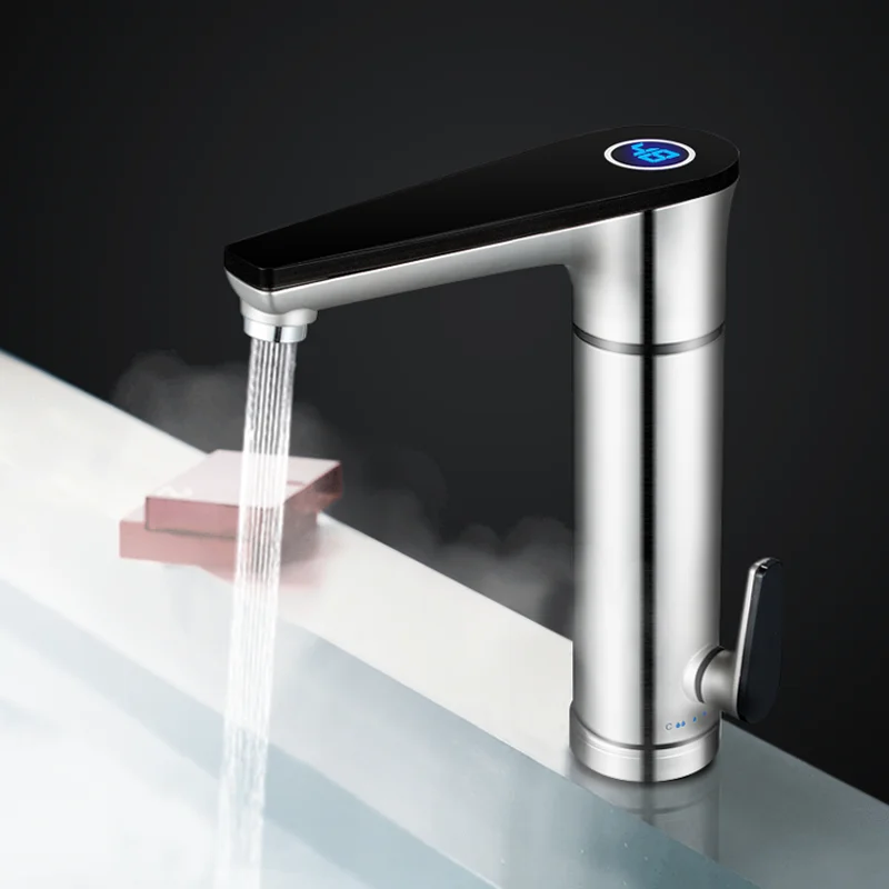 Grifo eléctrico de calefacción instantánea, calentador de agua sin tanque de 3000W, con pantalla de temperatura, Interruptor táctil, 220V